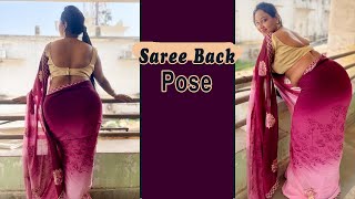 Trending Saree Back Pose  Low Waist  Saree Fashion  Saree Sundari saree [upl. by Ylrebmyk11]