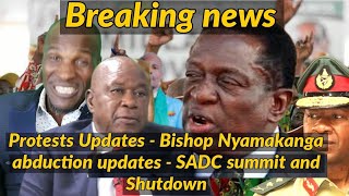 SADC shutdown updates  Bishop Nyamakanga abduction updates SADC summit venue  Zanu PF must go 🇿🇼 [upl. by Aelsel192]