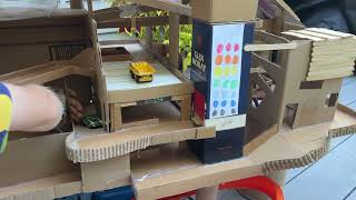 Tour of our cardboard parking ramp [upl. by Ailecra451]