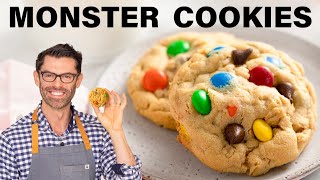 Easy Monster Cookies Recipe [upl. by Aihsetel]