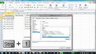 Excel  WOCHENTAG und TEXT  Wochentage aus Datum ermitteln [upl. by Herrod504]