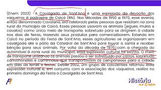 ENEM 2023  NOVA REPÚBLICA DO BRASIL  A Cavalgada de Sant’Ana é uma expressão da devoção dos [upl. by Timms]