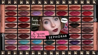 Colección de LABIALES quotCream Lip Stainquot SEPHORA  Reseña  Tonos  Sweet S Channel ♥ [upl. by Ahsratan729]