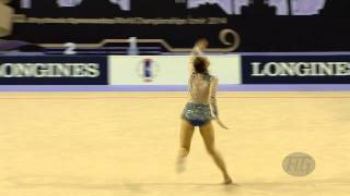 KVIECZYNSKI Angelica BRA  2014 Rhythmic Worlds Izmir TUR  Qualifications Hoop [upl. by Nodab]