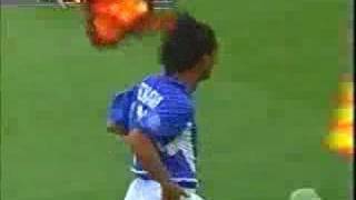 Ronaldinho free kick vs England World Cup 2002 [upl. by Yentterb93]