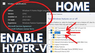 How to Enable and Install HyperV in Windows 11 Home v24H2 [upl. by Pelag]