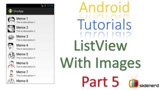 88 Android ListView With Image Part 5 [upl. by Aniat]