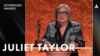 Juliet Taylor Receives an Honorary Oscar Award  The 15th Governors Awards Presented By ROLEX [upl. by Tindall]