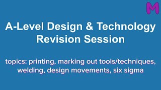 ALevel Design amp Technology 2024 Revision [upl. by Alleunamme]