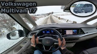 2023 Volkswagen Multivan T7 Long 20 TSI DSG  winter amp snow POV test drive [upl. by Gusella136]