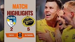 PAFOS 2 5 ELFSBORG UEFA EUROPA LEAGUE HIGHLIGHTS  18072024 [upl. by Bud]