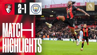 Cherries END Man Citys 32game unbeaten run  AFC Bournemouth 21 Manchester City [upl. by Llekram]