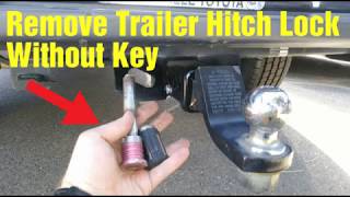 How to remove A Trailer Hitch Lock WITHOUT the Key🔑 [upl. by Marice441]