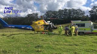 Woman airlifted from fatal crash [upl. by Alekram]