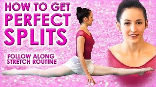 Perfect SPLITS Flexibility Stretch Challenge How To Do The Splits Class for Beginners Exercises [upl. by Aynwad]