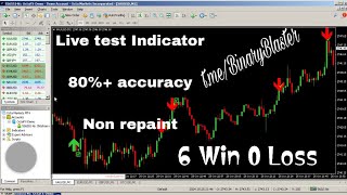 Live test results 6 Win 0 loss mt4 indicator for binary trading BinaryBlaster [upl. by Elayne]