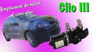 Remplacement moteur essuie glace clio 3 [upl. by Eniortna]