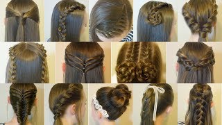 14 Easy Hairstyles For School Compilation 2 Weeks Of Heatless Hair Tutorials [upl. by Anoo124]