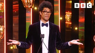 Richard Ayoades HILARIOUS opening monologue at the BAFTAs 2022  BBC [upl. by Yziar850]