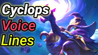 Cyclops voice lines and quotes  Dialogues with English Subtitles  Mobile Legends [upl. by Nagel]