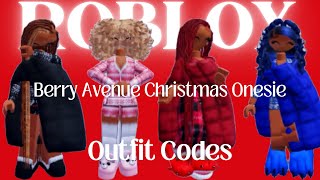 Roblox Berry Avenue Christmas Onesie Outfit Codes Clothes  Vlogmas Day 5 [upl. by Earased377]