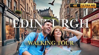 Glasgow to Edinburgh  Old Town  Scott Monument  Edinburgh Castle  Galleries 4K Walking Tour [upl. by Lachlan]