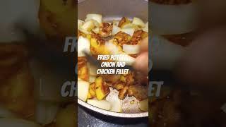 Chicken Fillet potato and onion mix together food asmr shortvideo [upl. by Eiramnwad206]