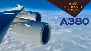 4K INAUGURAL Etihad Airways A380 Economy Class 🇦🇪 Abu Dhabi  London LHR 🇬🇧 FULL FLIGHT REPORT [upl. by Eimmat]