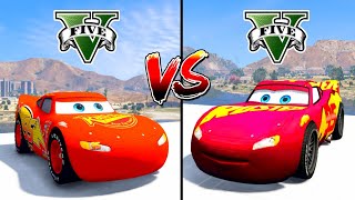 Russian Lightning McQueen Vs Lightning McQueen Racing Center In GTA 5 Who Will Be The Winner [upl. by Nwadal]