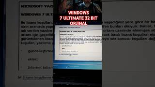 Windows 7 ultimate 32 bit Türkçe orjinal yazılım cd si nasıl yüklenir mustafagezmen windows video [upl. by Osicran409]