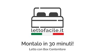 Istruzioni montaggio letto matrimoniale con box contenitore di LettoFacileit [upl. by Genovera94]