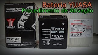 BATERIA YUASA  Ativação Antes do Uso  Como Ativar Bateria de Moto  FVM [upl. by Llerrem]