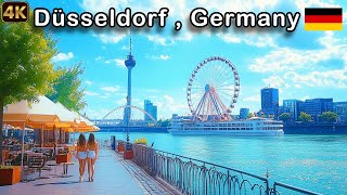 Düsseldorf Germany walking tour 4k  Dusseldorf city tour  Dusseldorf Germany 4k [upl. by Chappell]