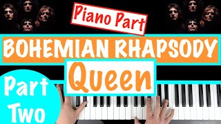 How to play BOHEMIAN RHAPSODY  Queen Part 2 Piano Chords Accompaniment Tutorial [upl. by Sams]