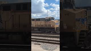 Graffitied UP Gevo pulling a freight on The Baird Sub TampP Station Fort Worth TX [upl. by Eedyah430]