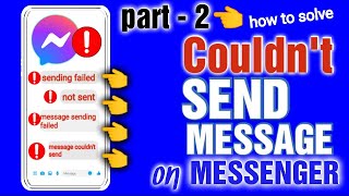 couldnt send message in messenger 2023 part  2  messenger couldnt send the message [upl. by Varipapa346]