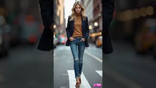 Top Autumn Street Fashion Trends 2024 MustHave Blazer amp Turtleneck Combo style fashion autumn [upl. by Eliam]