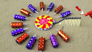 Diwali Lot Of chit Put Crackers Vs Ground Chakkar Vs Matchstick Chain Reaction Dominos  Crackers 😱 [upl. by Erland]