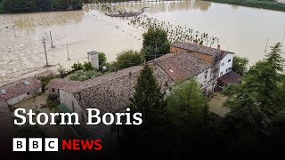 Storm Boris batters Italy after wreaking havoc in central Europe  BBC News [upl. by Pawsner95]