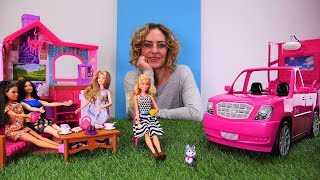 Spiel mit Barbie  Umzug ins Wochenendhaus  Video für Kinder [upl. by Nosliw]