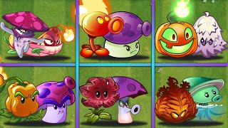 6 Team COMBO FIRE  MUSHROOM Plants Battlez  Who Will Win  PvZ 2 Team Plants vs Team Plants [upl. by Nanerb]