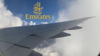 Stormy approach amp landing in Dubai  Emirates B777300ER [upl. by Gnav]