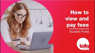 TAFE Queensland Student Portal  How to view and pay fees [upl. by Ahsiekam50]