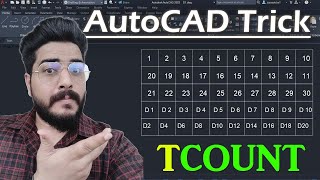 AutoCAD Tricks  TCOUNT COMMAND IN AUTOCAD AutoCAD Hack [upl. by Doowyah]