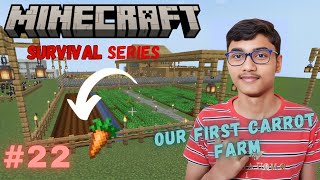 I have made big carrot farm🥕🥕 in Minecraft  Episode22 [upl. by Ativak]