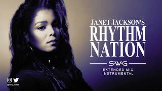 RHYTHM NATION SWG Instrumental Extended Mix  Janet Jackson Rhythm Nation 1814 [upl. by Schlicher]