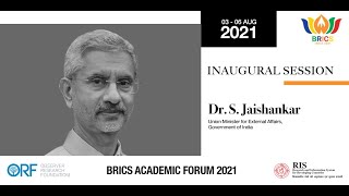 Dr S Jaishankar Delivers the Inaugural Address at the BRICS Academic Forum 2021 [upl. by Nywles198]