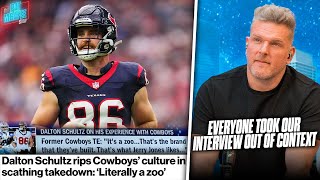 Every Sports Show Twisted Dalton Schultzs Words About quotThe Zooquot Cowboys Culture  Pat McAfee Reacts [upl. by Guillemette]