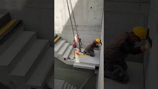 Precast Staircase installation civilengineering ytshorts [upl. by Mignonne653]