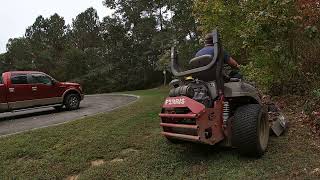 MOWING with the FERRIS Isx 2200 Zero turn mower [upl. by Arahd]